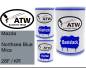 Preview: Mazda, Northsea Blue Mica, 28F / KR: 500ml Lackdose + 500ml Klarlack + 250ml Härter - Set, von ATW Autoteile West.